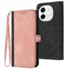 For Tecno Pova 6 Neo 5G / Spark 30 5G Side Buckle Double Fold Hand Strap Leather Phone Case(Pink) - 1