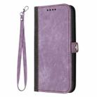 For Tecno Spark 30 4G Side Buckle Double Fold Hand Strap Leather Phone Case(Purple) - 3