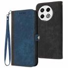 For Tecno Spark 30 Pro 4G Side Buckle Double Fold Hand Strap Leather Phone Case(Royal Blue) - 1