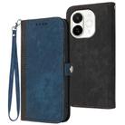 For Tecno Spark 30C 5G / Pop 9 5G Side Buckle Double Fold Hand Strap Leather Phone Case(Royal Blue) - 1