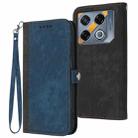 For Infinix GT 20 Pro Side Buckle Double Fold Hand Strap Leather Phone Case(Royal Blue) - 1