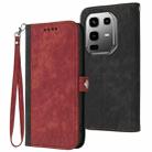 For Infinix Note 50 Pro+ Side Buckle Double Fold Hand Strap Leather Phone Case(Red) - 1