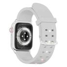 For Apple Watch Series 8 45mm Luminous Colorful Light Silicone Watch Band(Light Grey) - 1