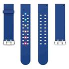 For Apple Watch Series 2 42mm Luminous Colorful Light Silicone Watch Band(Blue) - 2