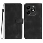 For Tecno Spark 20 Heart Pattern Skin Feel Leather Phone Case(Black) - 1