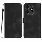 For Tecno Spark 10 Pro Heart Pattern Skin Feel Leather Phone Case(Black) - 1