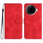 For Tecno Camon 30 Pro Heart Pattern Skin Feel Leather Phone Case(Red) - 1