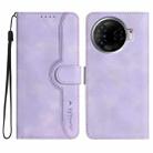 For Tecno Camon 30 Pro Heart Pattern Skin Feel Leather Phone Case(Purple) - 1