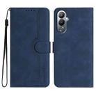 For Tecno Pova 4 Heart Pattern Skin Feel Leather Phone Case(Royal Blue) - 1