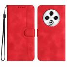 For Tecno Spark 30 4G Heart Pattern Skin Feel Leather Phone Case(Red) - 1