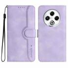 For Tecno Spark 30 4G Heart Pattern Skin Feel Leather Phone Case(Purple) - 1