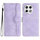 For Tecno Spark 30 Pro 4G Heart Pattern Skin Feel Leather Phone Case(Purple) - 1