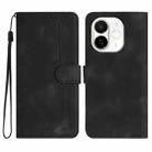 For Tecno Spark 30C 5G / Pop 9 5G Heart Pattern Skin Feel Leather Phone Case(Black) - 1