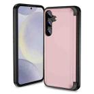 For Samsung Galaxy S23 5G 3 in 1 Flip Holder Phone Case(Pink) - 1