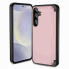 For Samsung Galaxy S21 5G 3 in 1 Flip Holder Phone Case(Pink) - 1