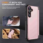 For Samsung Galaxy S21 5G 3 in 1 Flip Holder Phone Case(Pink) - 2
