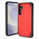 For Samsung Galaxy S21 5G 3 in 1 Flip Holder Phone Case(Red) - 1