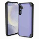 For Samsung Galaxy S21 5G 3 in 1 Flip Holder Phone Case(Light Purple) - 1