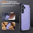 For Samsung Galaxy S21 5G 3 in 1 Flip Holder Phone Case(Light Purple) - 2
