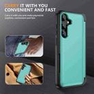 For Samsung Galaxy S21 5G 3 in 1 Flip Holder Phone Case(Cyan) - 2