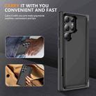 For Samsung Galaxy S21 Ultra 5G 3 in 1 Flip Holder Phone Case(Black) - 2