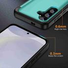 For Samsung Galaxy S22+ 5G 3 in 1 Flip Holder Phone Case(Cyan) - 3