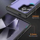 For Samsung Galaxy S22 Ultra 5G 3 in 1 Flip Holder Phone Case(Light Purple) - 3