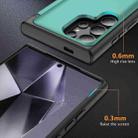 For Samsung Galaxy S22 Ultra 5G 3 in 1 Flip Holder Phone Case(Cyan) - 3