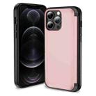 For iPhone 12 Pro Max 3 in 1 Flip Holder Phone Case(Pink) - 1