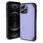 For iPhone 12 Pro Max 3 in 1 Flip Holder Phone Case(Light Purple) - 1