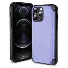 For iPhone 12 Pro 3 in 1 Flip Holder Phone Case(Light Purple) - 1