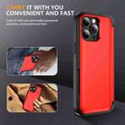 For iPhone 13 Pro 3 in 1 Flip Holder Phone Case(Red) - 2