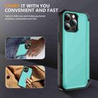 For iPhone 13 Pro 3 in 1 Flip Holder Phone Case(Cyan) - 2