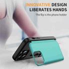 For iPhone 13 Pro 3 in 1 Flip Holder Phone Case(Cyan) - 3