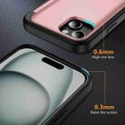 For iPhone 14 Plus 3 in 1 Flip Holder Phone Case(Pink) - 3