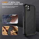 For iPhone 14 Plus 3 in 1 Flip Holder Phone Case(Black) - 2