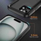 For iPhone 14 Plus 3 in 1 Flip Holder Phone Case(Black) - 3