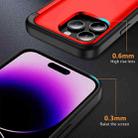 For iPhone 15 Pro 3 in 1 Flip Holder Phone Case(Red) - 3