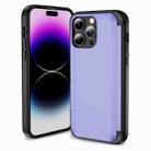 For iPhone 15 Pro 3 in 1 Flip Holder Phone Case(Light Purple) - 1