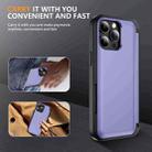 For iPhone 15 Pro 3 in 1 Flip Holder Phone Case(Light Purple) - 2