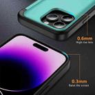 For iPhone 15 Pro 3 in 1 Flip Holder Phone Case(Cyan) - 3