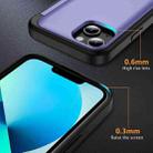 For iPhone 14 / 13 3 in 1 Flip Holder Phone Case(Light Purple) - 3