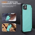 For iPhone 14 / 13 3 in 1 Flip Holder Phone Case(Cyan) - 2