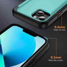 For iPhone 14 / 13 3 in 1 Flip Holder Phone Case(Cyan) - 3