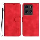 For Infinix Note 30 5G Heart Pattern Skin Feel Leather Phone Case(Red) - 1