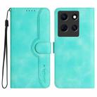 For Infinix Note 30 5G Heart Pattern Skin Feel Leather Phone Case(Light Blue) - 1