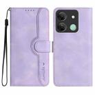 For Infinix Smart 7 HD Heart Pattern Skin Feel Leather Phone Case(Purple) - 1