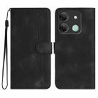 For Infinix Smart 7 HD Heart Pattern Skin Feel Leather Phone Case(Black) - 1