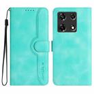 For Infinix Note 30 Pro Heart Pattern Skin Feel Leather Phone Case(Light Blue) - 1