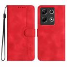For Infinix Note 30 4G Heart Pattern Skin Feel Leather Phone Case(Red) - 1